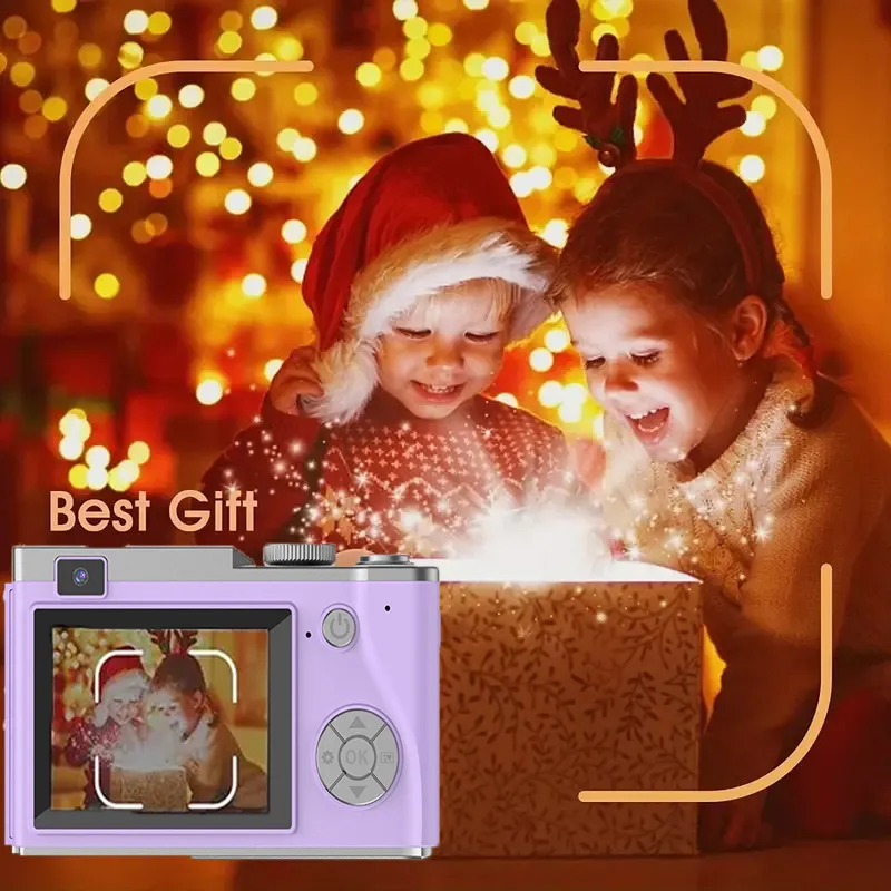 CCD Digital Camera, Retro CCD Camera Toy,Multi- functional Simulated Game Toy, HD Front and Rear Dual Camera for Boys and Girls