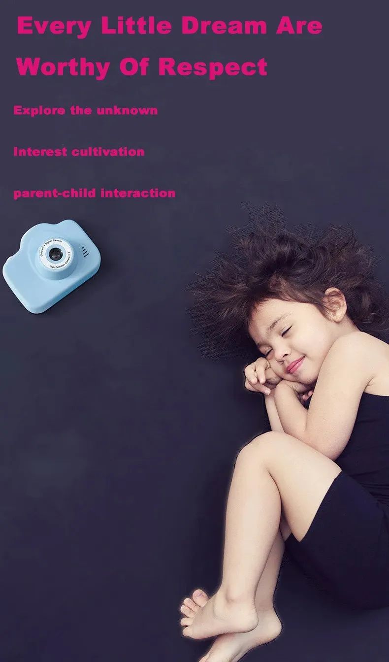 New Mini Children Camera Toy Portable Minitype Kids Outdoor Camera Parent-Child Interaction Records Good Moment Toys Camera Gift