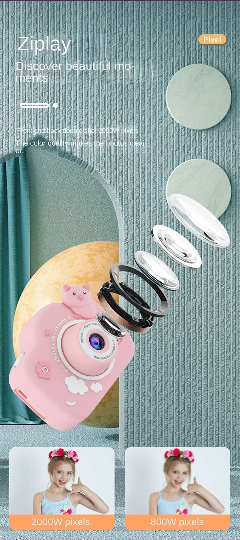 Kids Camera Toys Children Toys Camera Digital Camera Kids Projection Video Camera Outdoor Photography Birthday Christmas Gift