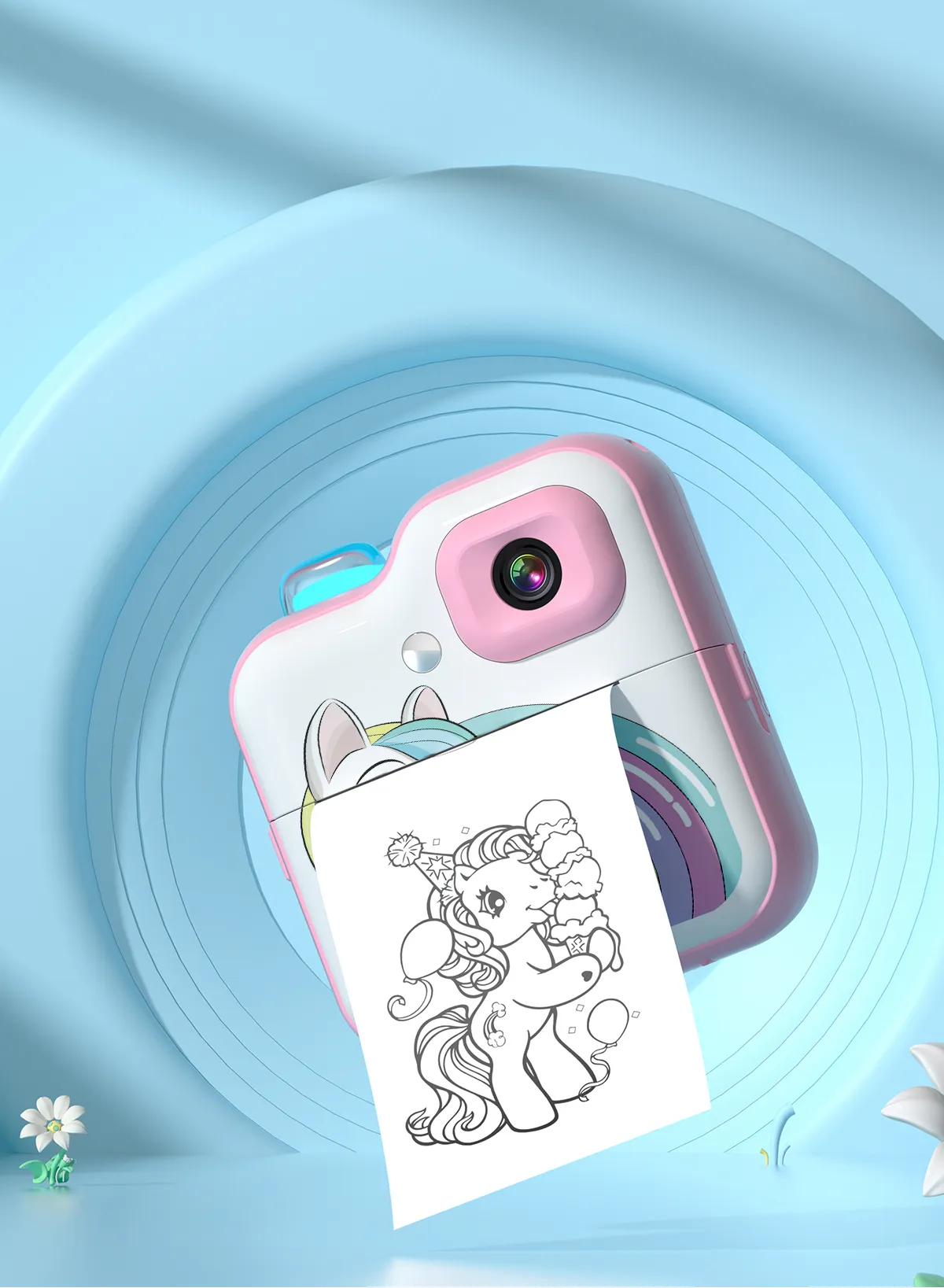 Kids Digital Camera For Photograph Mini Thermal Printer Photo Instant Print Children Video Camera Toys Festival Birthday Gifts