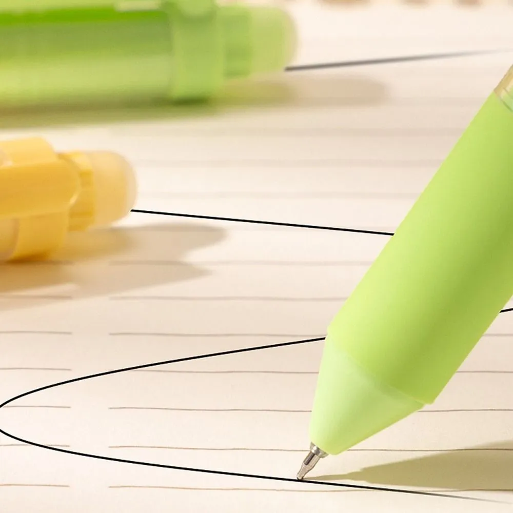 2Pcs New 0.5mm Press Gel Pen Writing Stationery Quick-drying Ballpoint Pen Black Pen Decompression Pen Office School