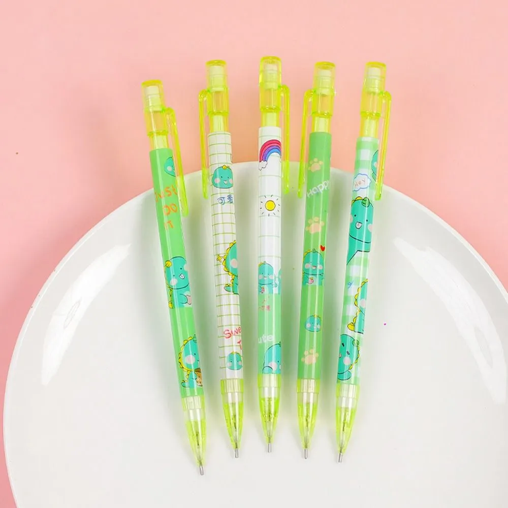 0.5MM 2B Automatic Pencil Come with Eraser Cute Cartoon Mechanical Pencil Press Type Movable Pencil Drawing Writing Stationery