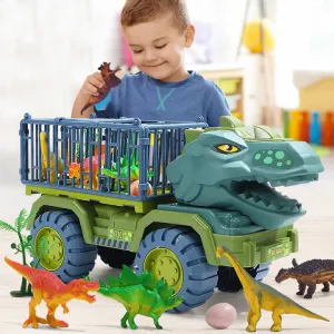 Dinosaur Transport Engineering Truck, Tyrannosaurus Rex Toy Vehicle, Dinosaur Play Set, Dinosaur Eggs, Children's Toy Vehicle