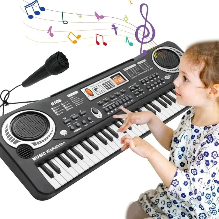 Piano with micro for children 61 keys