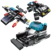 Military helicopter construction game and police car