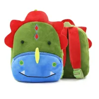 Plush maternal backpack-triceratops