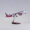 47CM 1:157 Scale  2022 Qatar Airways B777 Airliner With Light Toy Airplane Diecast Resin AircrModelaft Collection Display Toys