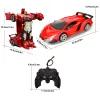1:18 RC Car 2 In 1 Remote Control Transformation Car Robots 360 ° Rotation Drift with Led Light Electric Racing Toy for Boy Girl