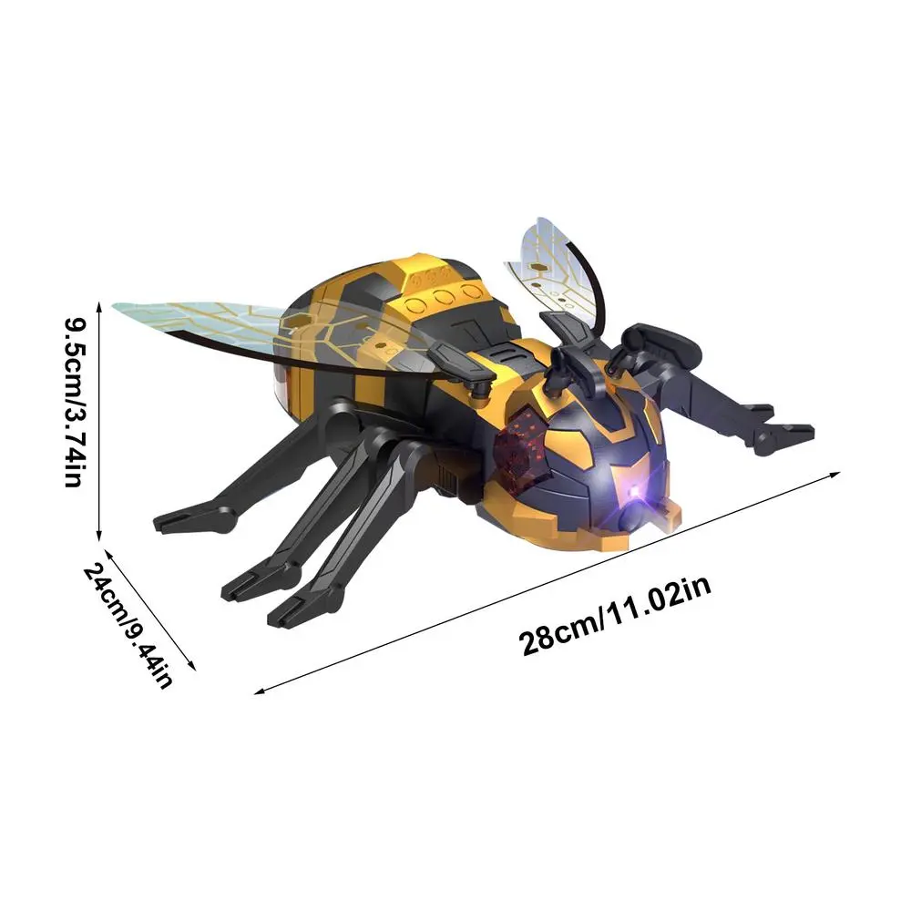 RC Crawling Animal With Realistic Full Function Radio Control Remote Control Spider Bee Toy With Cool Lights Kids Holiday Gift