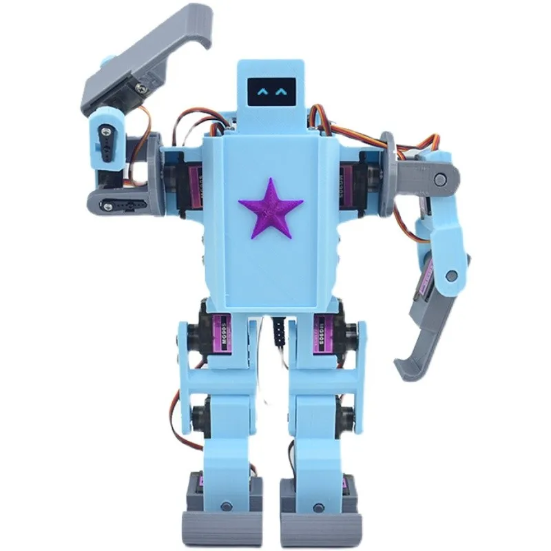 12DOF Biped Humanoid Robot can Dance Walk Control Open Source Mixly Graphical Programming Voice Robot Toy For Arduino