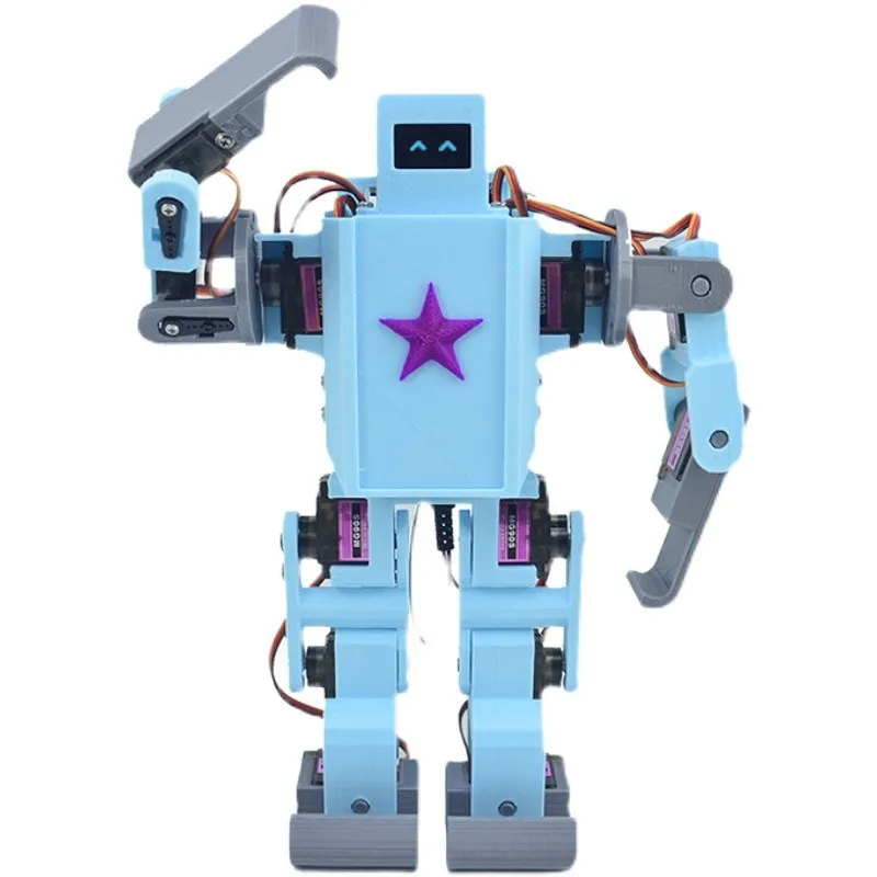 12DOF Biped Humanoid Robot can Dance Walk Control Open Source Mixly Graphical Programming Voice Robot Toy For Arduino