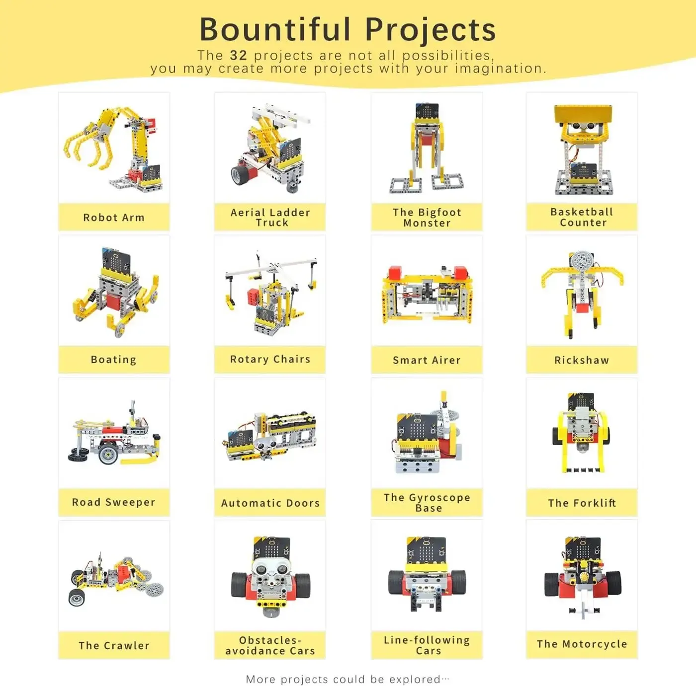 ELECFREAKS micro:bit 32 in1 Wonder Building Kit Programmable Board K12 Educational Learning Puzzle Building Blocks Kit Toys Gift