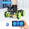 Keyestudio 4WD Microbit V2 Robot Cars Kit Mecanum Smart For Micro:bit Robot DIY STEM Python Programming Remote Control Toy Hobby