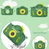 Kids Dinosaur Camera Portable Selfie Camera 1080P HD Digital Camera With 32GB Card Gift For Children Aged 3-12