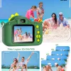 Kids Dinosaur Camera Portable Selfie Camera 1080P HD Digital Camera With 32GB Card Gift For Children Aged 3-12