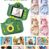 Kids Dinosaur Camera Portable Selfie Camera 1080P HD Digital Camera With 32GB Card Gift For Children Aged 3-12