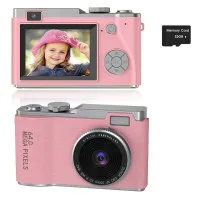 CCD Digital Camera, Retro CCD Camera Toy,Multi- functional Simulated Game Toy, HD Front and Rear Dual Camera for Boys and Girls
