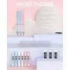 3PCS pastel Mechanical pencil set, 0.9 mechanical pencil, 6 tubes HB lead 0.9mm, 3PCS eraser and 9PCS eraser filler