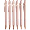 6-pack ballpoint pen 2-in-1 Stylus Retractable ballpoint pen with stylus tip, metal stylus touch screen
