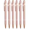 6-pack ballpoint pen 2-in-1 Stylus Retractable ballpoint pen with stylus tip, metal stylus touch screen