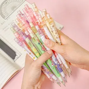 0.5MM 2B Automatic Pencil Come with Eraser Cute Cartoon Mechanical Pencil Press Type Movable Pencil Drawing Writing Stationery