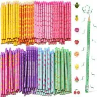 200 Pcs Smelly Pencils for Kids Inspirational H Pencils with Erasers Cylinder Colorful Fun Wood Pencils Motivational Graphite