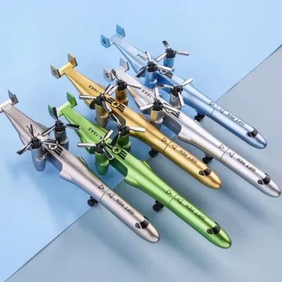 Creative Airplane Shape Gel Pen Fighter Special Fight Pencil Student Water Pen Stationery  Writing Supplies