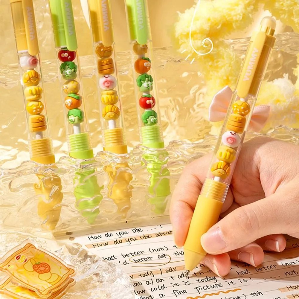 2Pcs New 0.5mm Press Gel Pen Writing Stationery Quick-drying Ballpoint Pen Black Pen Decompression Pen Office School