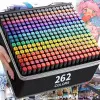 24/36/48/60/80/120/168 Colors Double Tip Permanent Art Marker pens for Drawing Painting Sketching Comics Design School Supplies