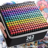 24/36/48/60/80/120/168 Colors Double Tip Permanent Art Marker pens for Drawing Painting Sketching Comics Design School Supplies