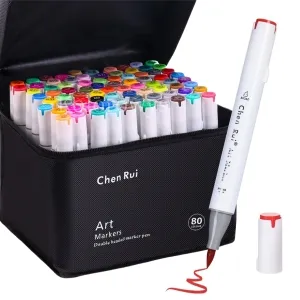 48-168 Colors Alcohol Markers Set,With Bleeding-Proof Drawing Mat, Brush & Chisel，Dual Tips Art Markers for Coloring,Sketching