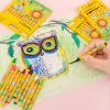 Crayons Creative Cartoon 8/12 Colors Drawing Non-Toxic Oil Pastels Kids Student Pastel Pencils Art Supplies Student Crayon Set