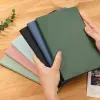 A5 Unlabeled Simple Soft Leather Notebook 120 Pages Office Stationery Waterproof Cover Comfortable Touch