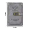 A5 200 Pages Retro Password Book with Lock Diary Thickened Creative Hand Ledger Student Notepad Stationery Notebook Binder