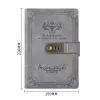 A5 200 Pages Retro Password Book with Lock Diary Thickened Creative Hand Ledger Student Notepad Stationery Notebook Binder