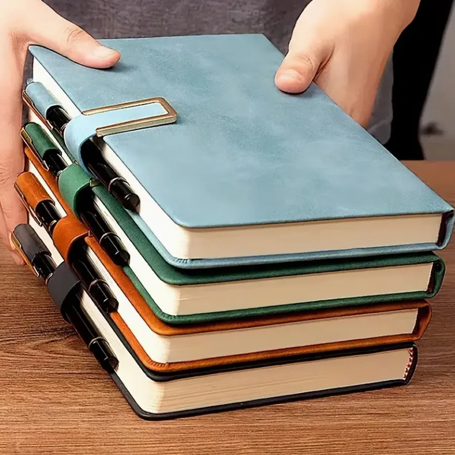 A5 Retro Notebook Soft Leather Cover 200/360 Pages Agenda for Students Business Office School Stationery Supplies