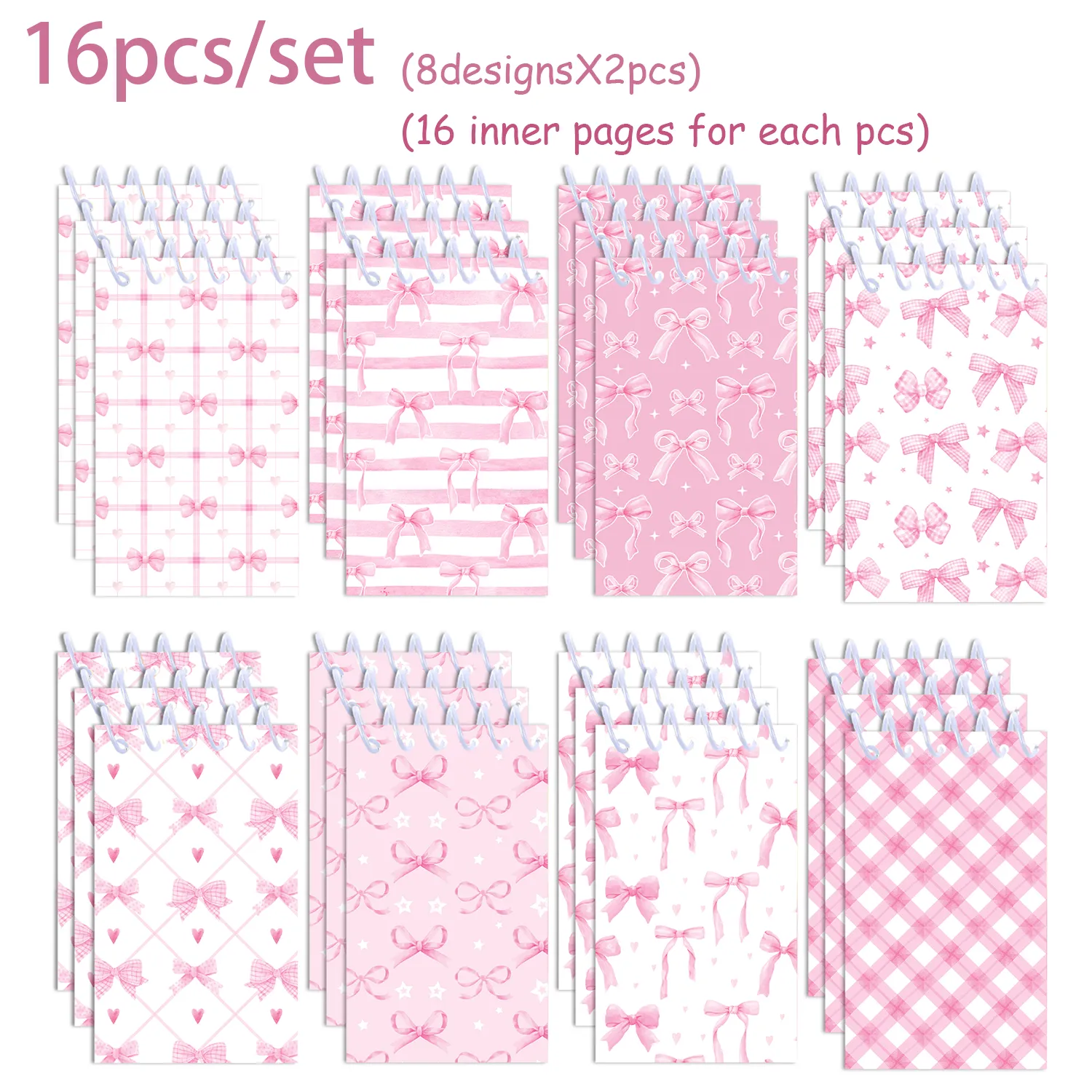 16pcs Football Mermaid Animals Mini Spiral Pocket Notebooks Memo Pad Coil Booklet Notepads For Kids Gifts Party School Diaries