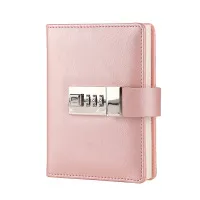 Code Diary Book With Lock PU Notepad Agenda Planner Handmade Handaccount Book Journal Travel Notebook
