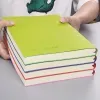 A4 A5 400pages/160pages Soft Leather Thickened Notebook Work Meeting Classroom Record Book Diary Horizontal Line Inside Page