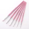 6 Pcs/Set Macaron Wooden Handle Nylon Hair Painting Brushes Watercolor Oil Acrylic Brush Art Pen for School Student Supply