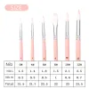 6 Pcs/Set Macaron Wooden Handle Nylon Hair Painting Brushes Watercolor Oil Acrylic Brush Art Pen for School Student Supply