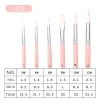 6 Pcs/Set Macaron Wooden Handle Nylon Hair Painting Brushes Watercolor Oil Acrylic Brush Art Pen for School Student Supply