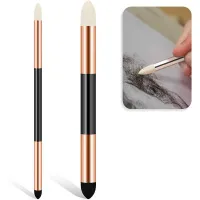 2pcs Artist Blending Sponge Pen Dual Tip Washable Sketch Rubbing Sponge Brush Reusable Drawing Art Soft Pastel Blending Tools