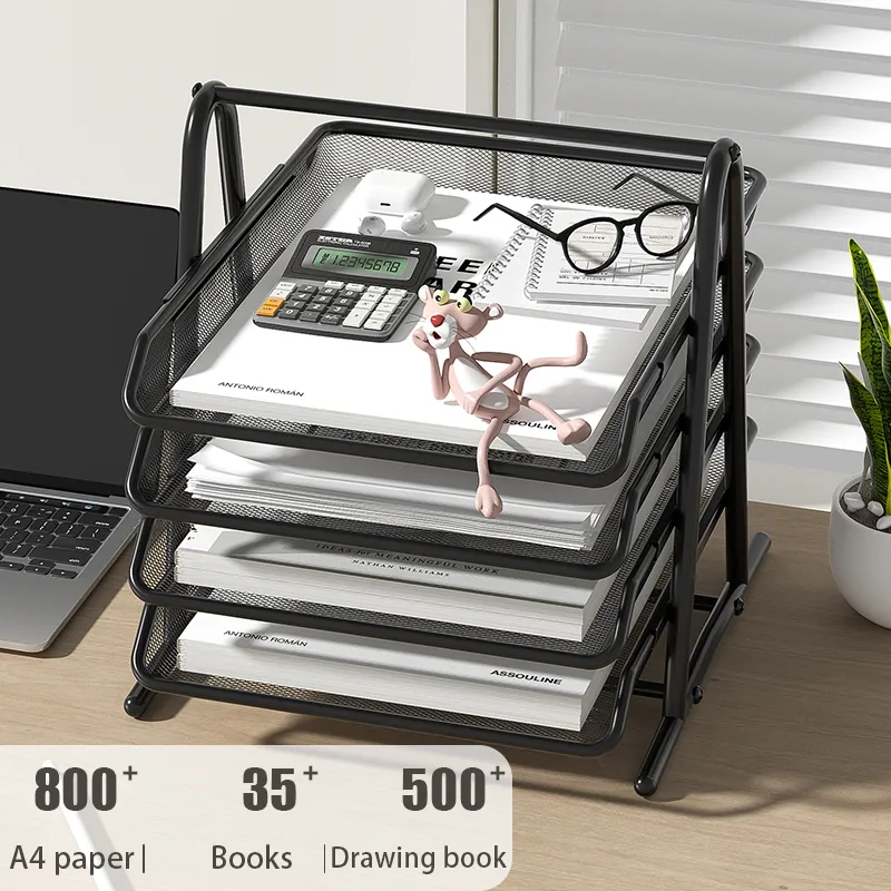 3 Tier Mesh Desk Organizers,Office Supplies Organizer,Desk Organizer Tray,File Storage,Mesh Paper Tray,File Organizer Tray