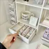 Double-Layer Desktop Organizer Rack Stationery Office Desk Accessories Storage Desktop Cosmetics Organizers Storage Shelf