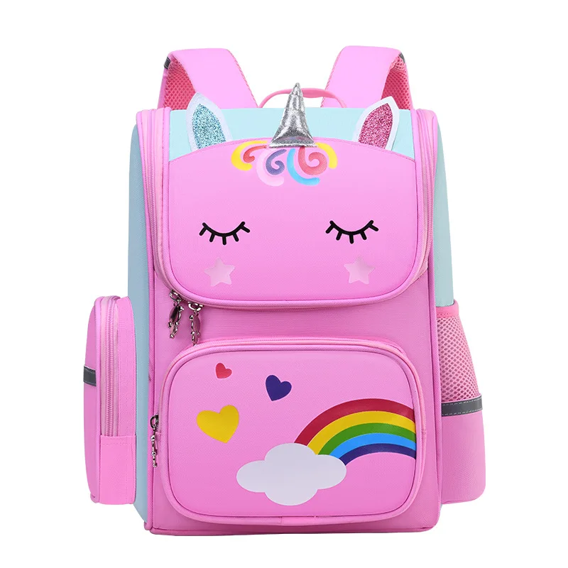 Children Girl Backpack With Large Capacity Waterproof Unicorn Print Teen School Bag for 2-16 Year Olds Cute Kawaii Kid Backpack