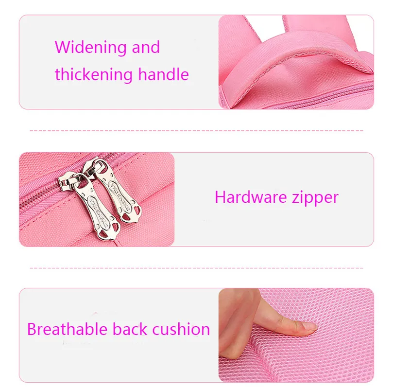 Pink Cat Children Girl Backpack Bowknot Kid School Bag Cartoon Bookbag Cute Princess Kindergarten Primary School Girl Backpack