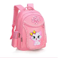 Pink Cat Children Girl Backpack Bowknot Kid School Bag Cartoon Bookbag Cute Princess Kindergarten Primary School Girl Backpack
