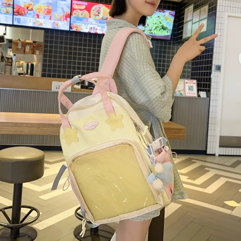 Ita Backpack Autumn High-capacity Canvas School Bag Transparent Preppy Style Girls Rucksack Teenage Display Bolsa Mujer Сумка