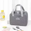 Portable Lunch Bag For OL Women Thermal Insulated Lunch Box Tote Cooler Handbag Waterproof Bento Pouch Office Food Shoulder Bag